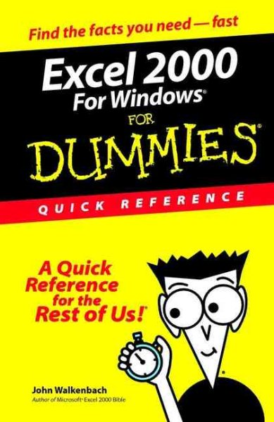Excel 2000 for Windows For Dummies Quick Reference cover