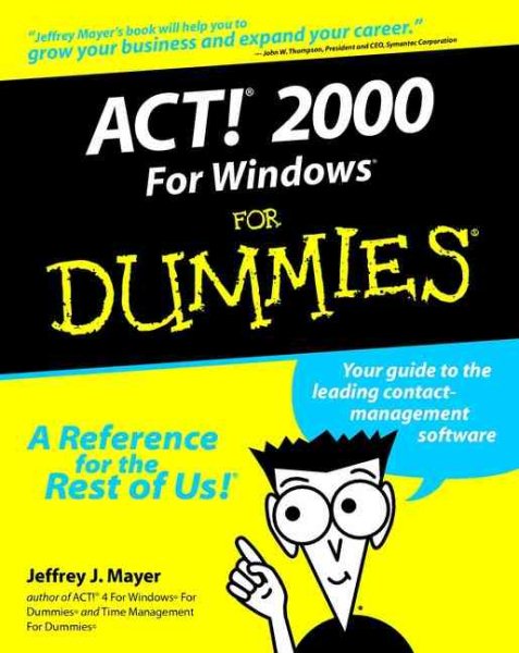 ACT! 2000 for Windows For Dummies (For Dummies Series) cover