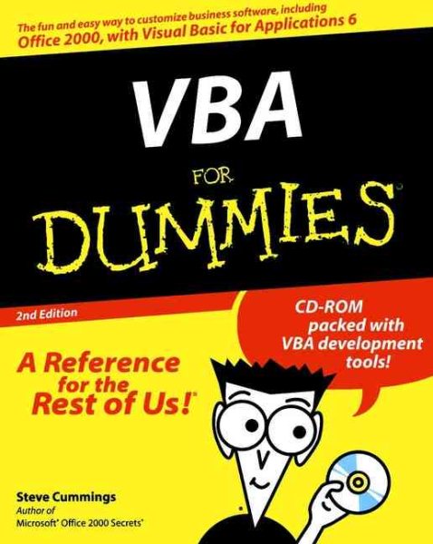 VBA For Dummies (For Dummies Series) cover