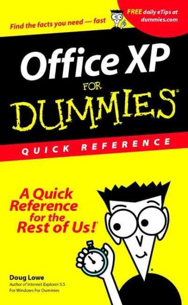 Office XP for Dummies: Quick Reference cover