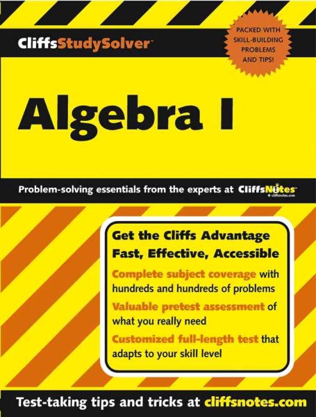 CliffsStudySolver Algebra I (Pt. I) cover