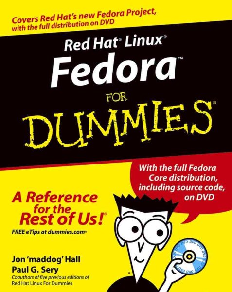 Red Hat Linux Fedora For Dummies cover
