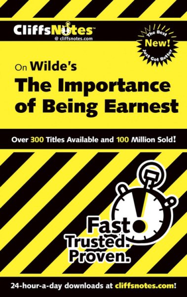CliffsNotes Wilde's The Importance of Being Earnest (CLIFFSNOTES LITERATURE) cover