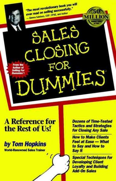 Sales Closing For Dummies cover