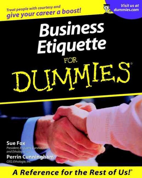 Business Etiquette For Dummies cover