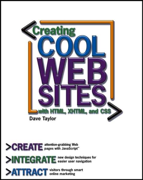 Creating Cool Web Sites with HTML, XHTML, and CSS cover