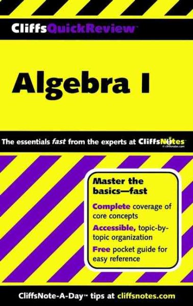 CliffsQuickReview Algebra I (Bk. 1) cover