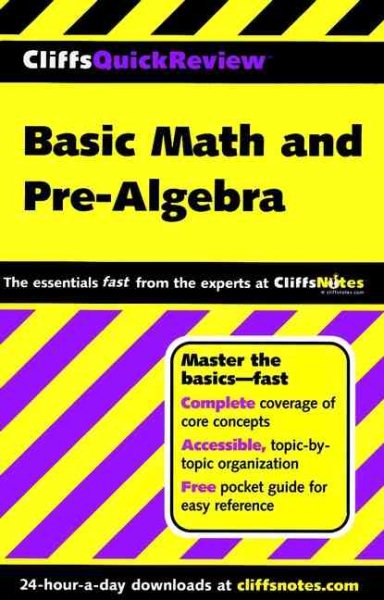 CliffsQuickReview Basic Math and Pre-Algebra cover