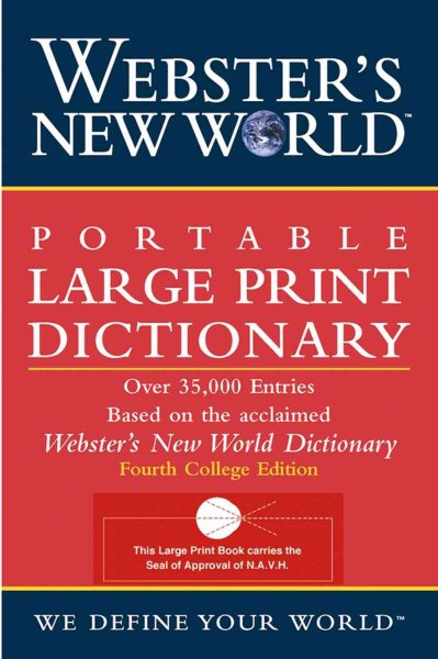 Webster's New World Portable Large Print Dictionary, Second Edition cover