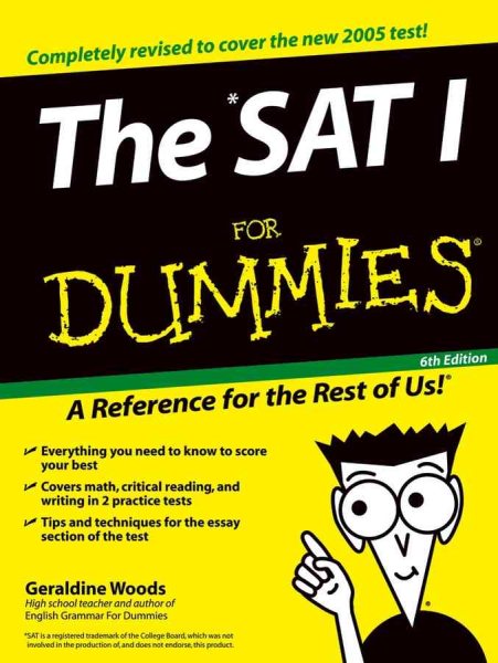 The *SAT I For Dummies cover