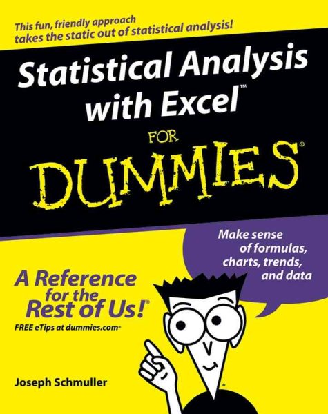 Statistical Analysis with Excel For Dummies cover