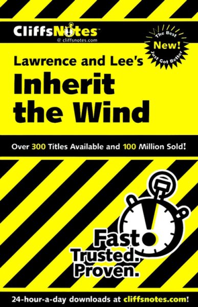 CliffsNotes on Lawrence & Lee's Inherit the Wind (Cliffsnotes Literature Guides) cover