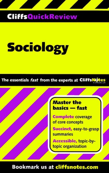 CliffsQuickReview Sociology (Cliffs Quick Review (Paperback)) cover