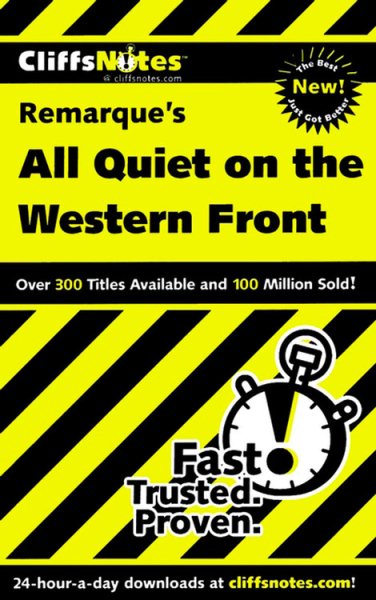 CliffsNotes on Remarque's All Quiet on the Western Front (Dummies Trade) cover