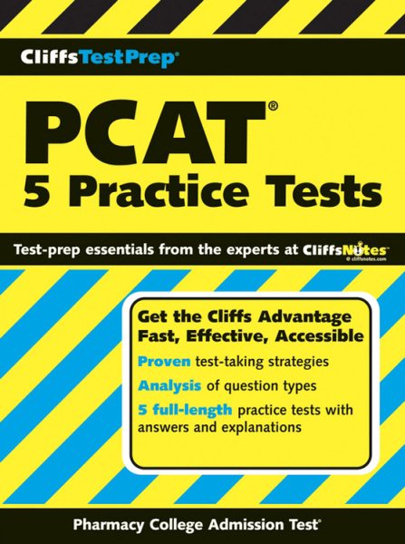 Cliffstestprep Pcat: 5 Practice Tests cover