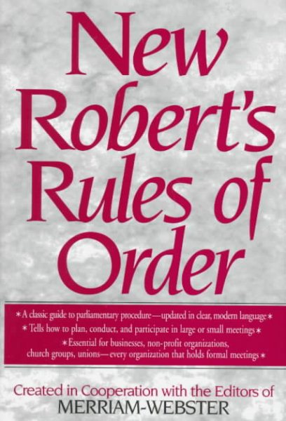 The New Robert's Rules of Order cover