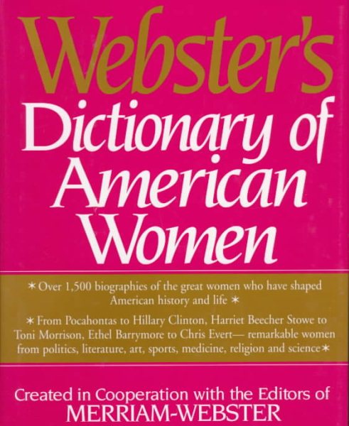 Webster's Dictionary of American Women cover