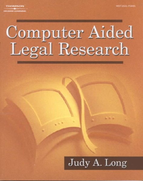 Computer Aided Legal Research cover