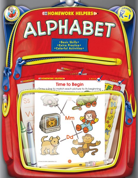 Alphabet Homework Helper, Grades PreK to 1 cover