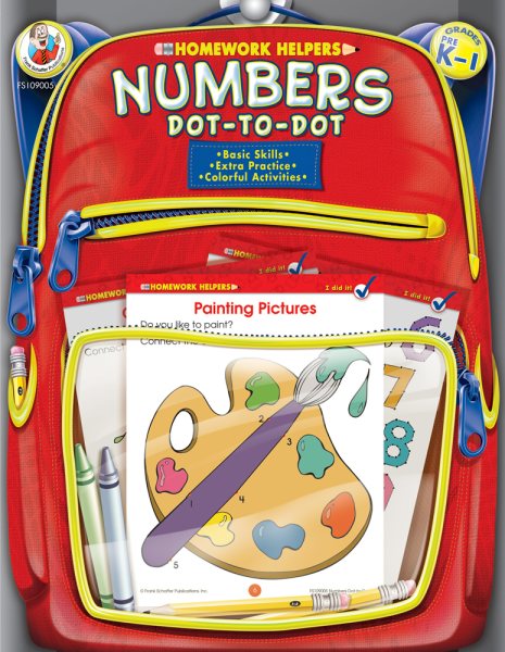Numbers Dot-to-Dot Homework Helpers, Grades PreK to 1 cover