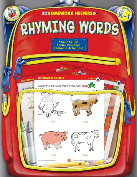 Rhyming Words Homework Helper, Grades PreK to 1 cover