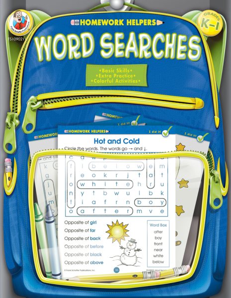Word Searches, Grades K - 1 (Homework Helper)