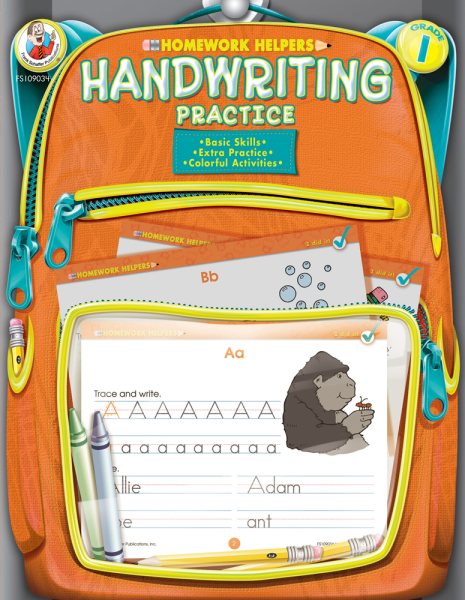 Handwriting Practice Homework Helper, Grade 1 cover