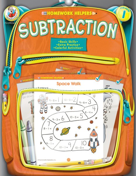 Subtraction Homework Helper, Grade 1 cover