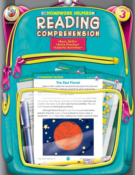 Reading Comprehension Homework Helper, Grade 3 cover