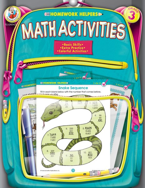 Math Activities Homework Helper, Grade 3 cover
