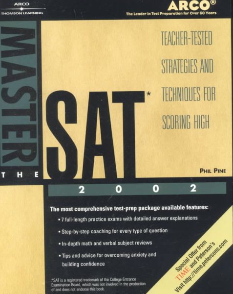 Master the SAT, 2002/e w/out CD-ROM cover