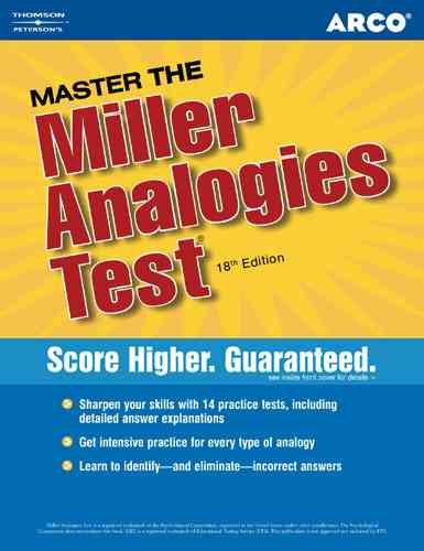 Master the Millers Analogies Test (Academic Test Preparation Series) cover