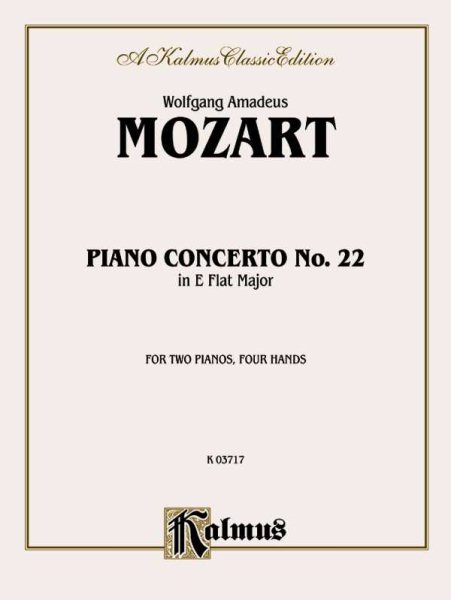 Piano Concerto No. 22 in E-flat, K. 482 (Kalmus Edition) cover