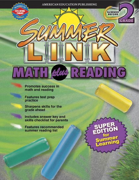 Summer Link Math plus Reading, Summer Before Grade 2 cover