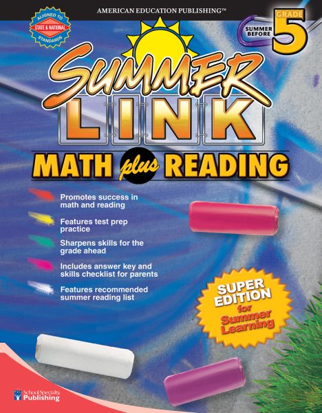 Summer Link Math plus Reading, Summer Before Grade 5 cover