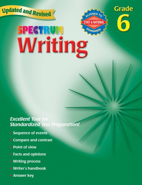 Writing, Grade 6 (Spectrum) cover