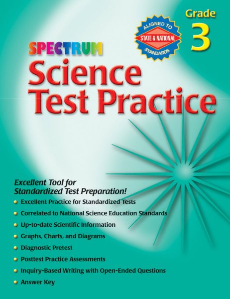 Science Test Practice, Grade 3 (Spectrum) cover