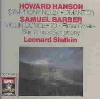 Hanson: Symphony No. 2 "Romantic" / Barber: Violin Concerto cover