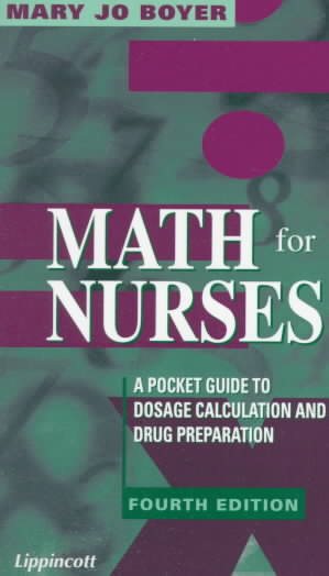 Math for Nurses: A Pocket Guide to Dosage Calculation and Drug Preparation cover
