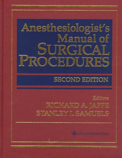 Anesthesiologist's Manual of Surgical Procedures cover