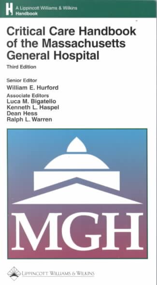 Critical Care Handbook of the Massachusetts General Hospital cover