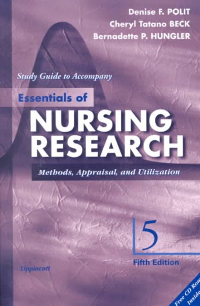 Study Guide to Accompany Essentials of Nursing Research: Methods, Appraisal, and Utilization cover