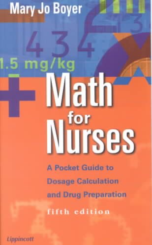 Math for Nurses: A Pocket Guide to Dosage Calculation and Drug Preparation cover