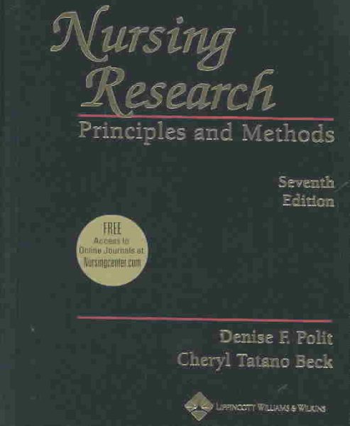 Nursing Research: Principles and Methods (Nursing Research: Principles & Practice) cover