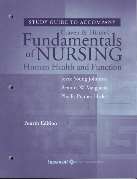 Study Guide to Accompany Fundamentals of Nursing: Human Health and Function cover