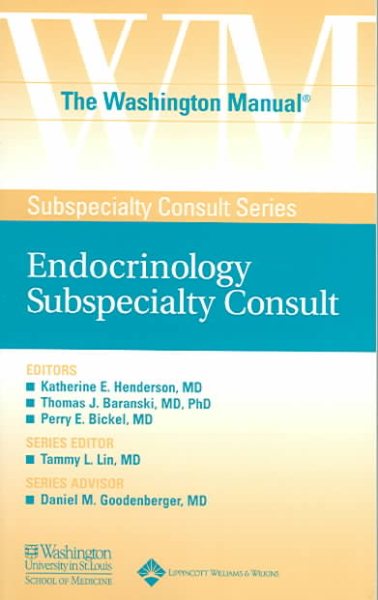 The Washington Manual Endocrinology Subspecialty Consult (Washington Manual Subspecialty Consult Series) cover