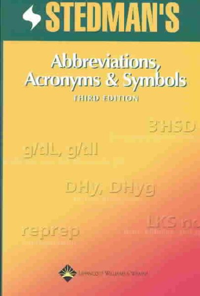 Stedman's Abbreviations, Acronyms & Symbols cover