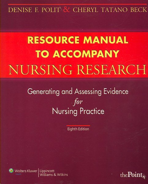 Resource Manual to Accompany Nursing Research (Point (Lippincott Williams & Wilkins)) cover