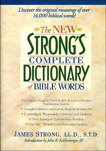 The New Strong's Complete Dictionary of Bible Words cover