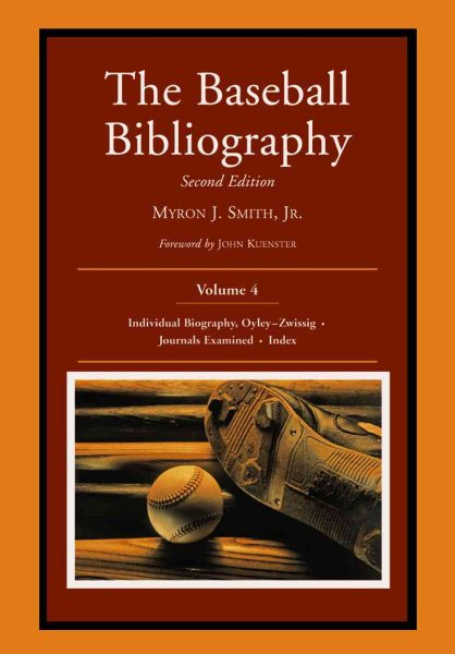 The Baseball Bibliography, Second Edition: Vol. 4 cover